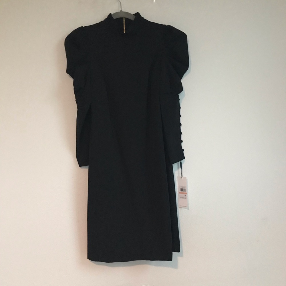 Calvin Klein 3/4 Sleeves Black Mini Dress
